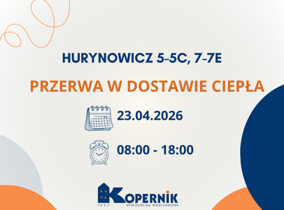 Hurynowicz 5-5C, 7-7E - Przerwa w dostawie ciepła