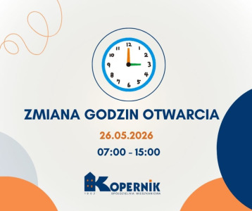 Zmiana godzin otwarcia - 26.05.2026